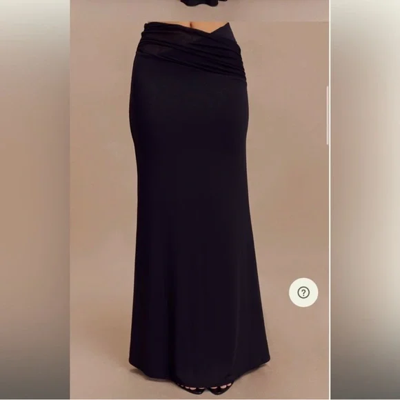 Meshki Jules Recycled Nylon And Mesh Maxi Skirt - Black size small, NWT - Picture 4 of 8